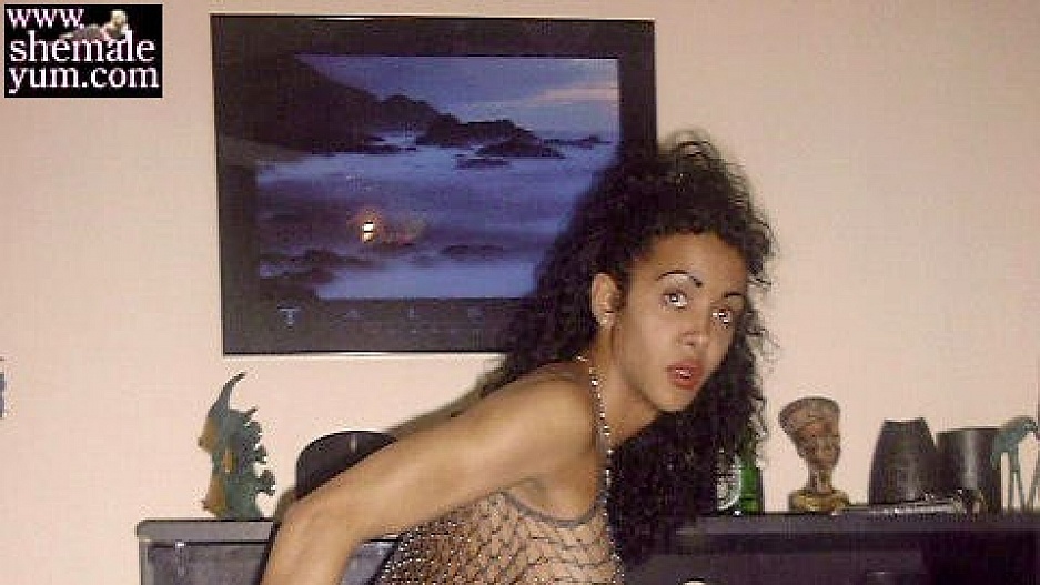 Diane in Fishnet dress