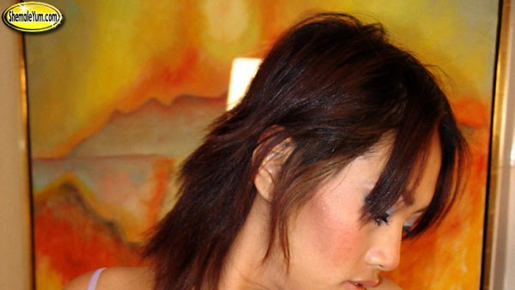 Tyra's Purple Lingerie Striptease