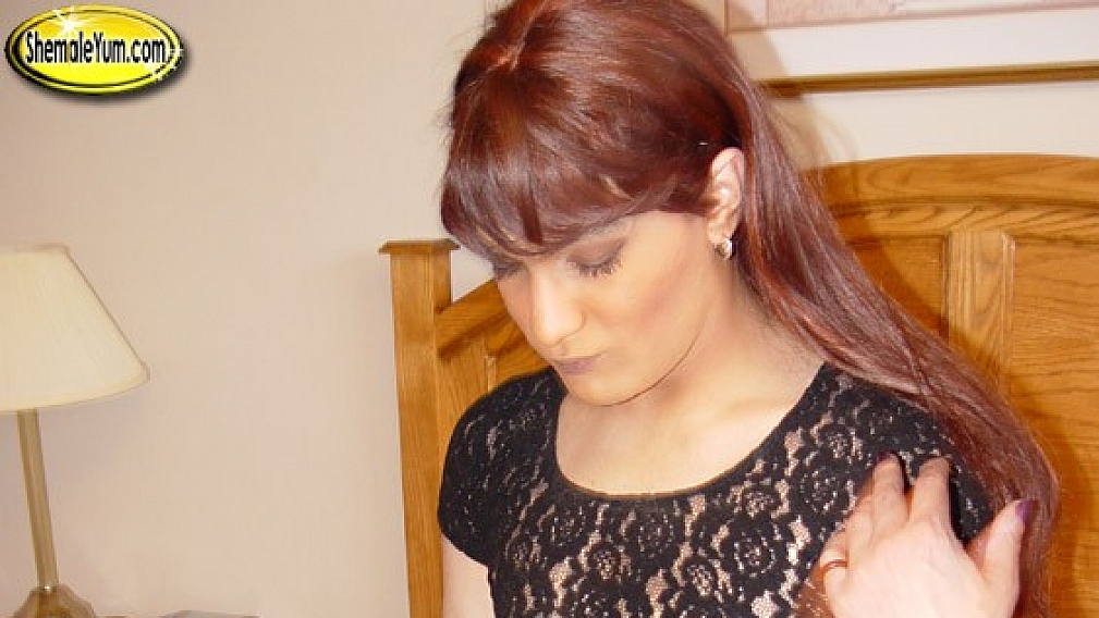 Vicky in Black Lacey Top